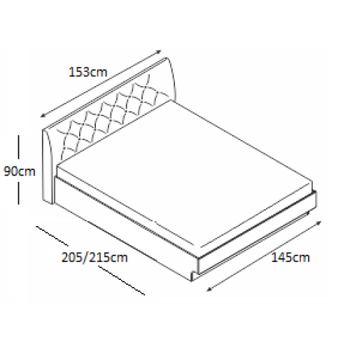 BED BREEZE 140x190 DIOMMI 45-012  BED BREEZE 140x190 DIOMMI 45-012