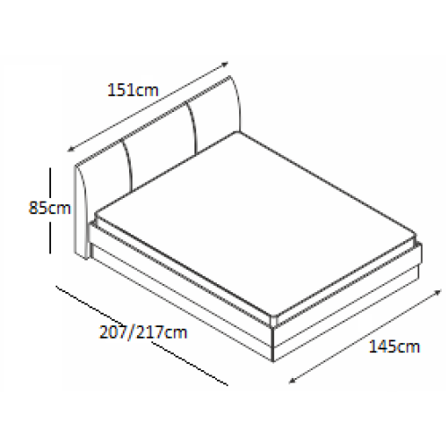BED FAVORITE 140x200 DIOMMI 45-226  BED FAVORITE 140x200 DIOMMI 45-226