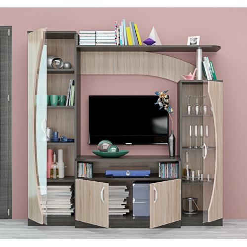 ТВ секция Ида дъб карбон/дъб сонома 160x35x160 DIOMMI 33-057 ТВ секция Ида дъб карбон/дъб сонома 160x35x160 DIOMMI 33-057