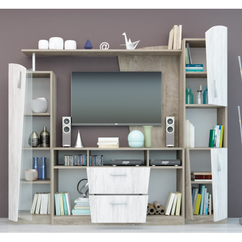 ТВ секция Рио дъб норте/дъб бланко 210х47-37x180 DIOMMI 33-042 ТВ секция Рио дъб норте/дъб бланко 210х47-37x180 DIOMMI 33-042