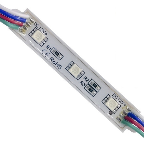 LED Module 3 SMD 5050 0.8W 12V 50lm IP65 Αδιάβροχο RGB Diommi 65005