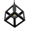 Модерна висяща таванна лампа с единична светлина черна метална мрежа Φ25 Diommi CUBE 01015