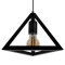 Модерна висяща лампа за таван Единична светлина Черна метална мрежа Φ25 Diommi TRIANGLE 01063