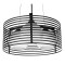 Модерна висяща лампа за таван Три леки черни метални мрежи с бяла стъклена камбана Φ40 Diommi KEVIA 01150