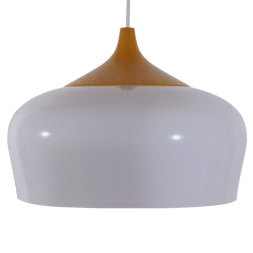 Модерна висяща таванна лампа с единична светлина, бяла метална камбана Φ35 Diommi VILI WHITE 01260