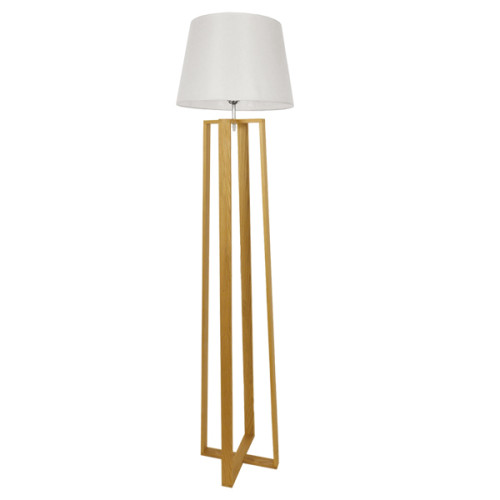 Модерна единична дървена лампа с бял капак Φ40 Diommi TOWER 01264