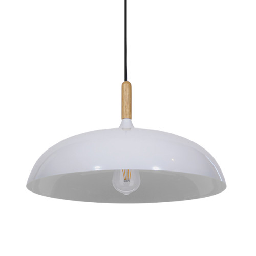 Модерна висяща таванна лампа с единична светлина Бяла метална камбана Φ45 Diommi VALLETE WHITE 01256
