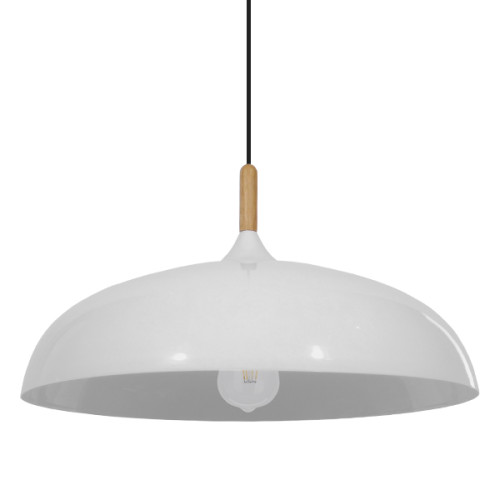 Модерна висяща таванна лампа с единична светлина Бяла метална камбана Φ60 Diommi VALLETE WHITE 01257