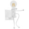 Модерна стенна лампа Аплик с единична светлина бял металик Diommi CLAY 01389