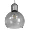 Модерна висяща лампа за таван Единична светла стъклена сива прозрачна Φ18 Diommi BOSSANOVA 01313