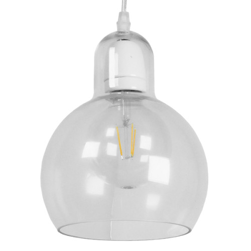 Модерна висяща таванна лампа с единична светлина, прозрачно стъкло Φ18 Diommi LUCREZIA 01314