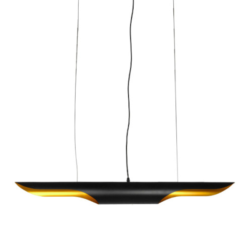 Модерна висяща лампа за таван 100 см две светли черни златисти метални Diommi NEBULA 01473