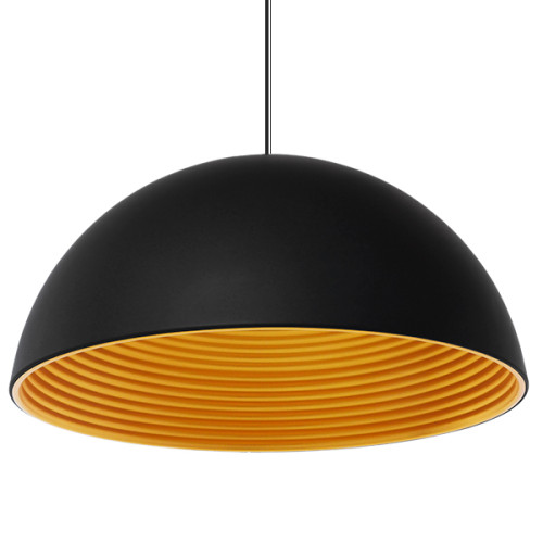 Модерна висяща таванна лампа с единична светлина, черно злато, метална камбана Φ60 Diommi MEDEA 01344