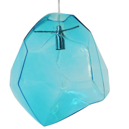 Модерна висяща таванна лампа Единична лампа Glass Blue Transparent Diommi LACRIMA 01306