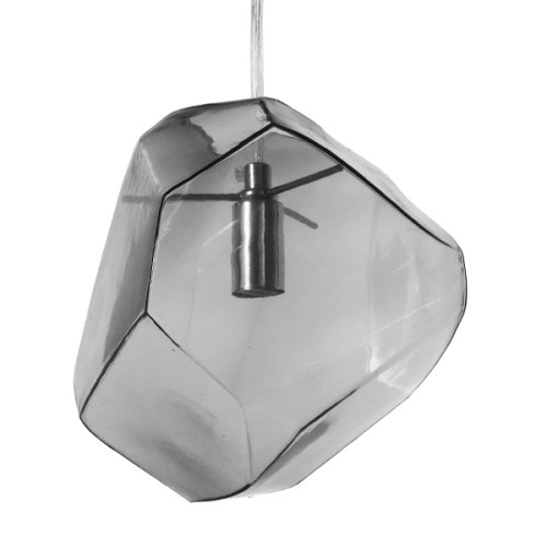 Модерен пендел за таван Единична светла стъклена сива прозрачна Diommi DIADEMA 01307