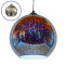 Модерна висяща таванна лампа Единична светлина Стъкло Никел 3D Φ25 Diommi MARS 01347