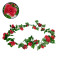 Τεχνητό Κρεμαστό Φυτό Διακοσμητική Γιρλάντα Μήκους 2 μέτρων με 16 X Μεγάλα Τριαντάφυλλα Φούξια Diommi 09008