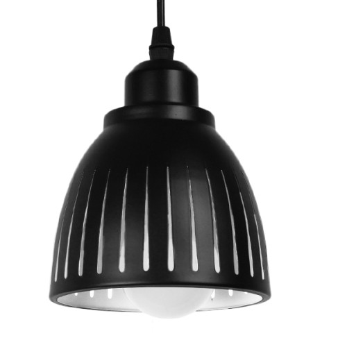 Модерна висяща таванна лампа Единична светлина Метална черна бяла камбана Φ13 Diommi CHERITH 01478
