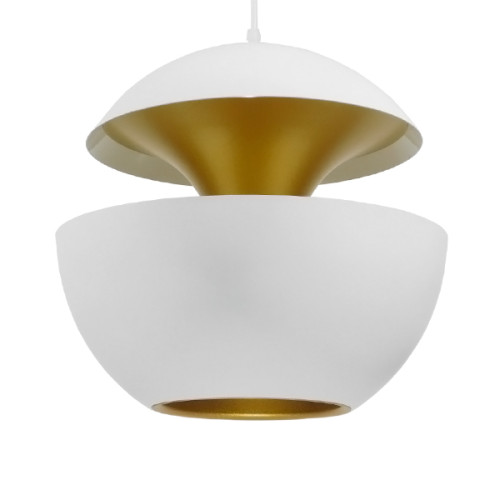 Модерна висяща таванна лампа с единична светлина бял металик Φ35 Diommi SEVILLE WHITE 01268