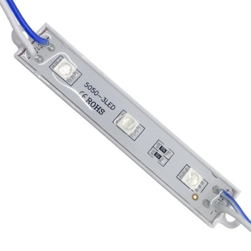 LED Module 3 SMD 5050 0.8W 12V 50lm IP65 Αδιάβροχο Μπλε Diommi 65004