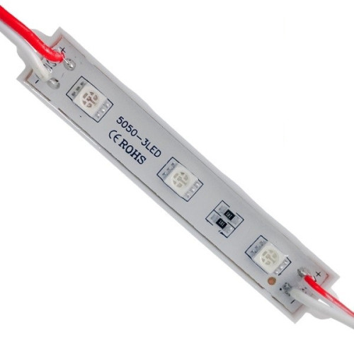 LED Module 3 SMD 5050 0.8W 12V 50lm IP65 Αδιάβροχο Κόκκινο Diommi 65002