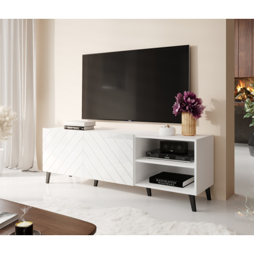 TV stand 150 ABETO mat black/ gloss black DIOMMI CAMA-ABETO-RTV-150-CZ/CZ