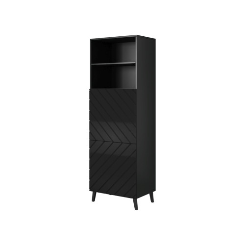 CABINET 60 ABETO mat black/ gloss black DIOMMI CAMA-ABETO-WITRYNA-CZ/CZ CABINET 60 ABETO mat black/ gloss black DIOMMI CAMA-ABETO-WITRYNA-CZ/CZ