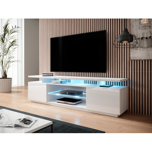 RTV stand EVA white gloss/ white gloss DIOMMI CAMA-EVA-RTV-BIP/BIP