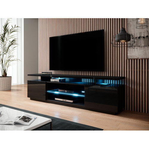 RTV stand EVA black gloss/ black gloss DIOMMI CAMA-EVA-RTV-CZP/CZP