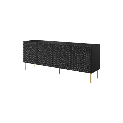 HOLE chest of drawers 190 black mat/ black mat DIOMMI CAMA-HOLE-KOM-190-CZ/CZ HOLE chest of drawers 190 black mat/ black mat DIOMMI CAMA-HOLE-KOM-190-CZ/CZ