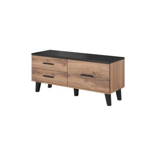 TV stand LOTTA 120 1D2S wotan oak/ black DIOMMI CAMA-LOTTA-RTV-120-1D2S-DWO/CZ TV stand LOTTA 120 1D2S wotan oak/ black DIOMMI CAMA-LOTTA-RTV-120-1D2S-DWO/CZ
