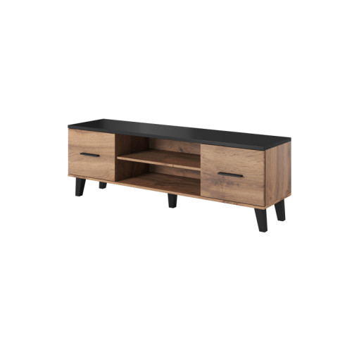 TV stand LOTTA 160 2D2K wonat oak/black DIOMMI CAMA-LOTTA-RTV-160-2D2K-DWO/CZ TV stand LOTTA 160 2D2K wonat oak/black DIOMMI CAMA-LOTTA-RTV-160-2D2K-DWO/CZ
