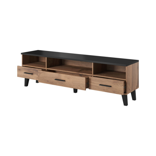 TV stand LOTTA 180 3s3K wotan oak/black DIOMMI CAMA-LOTTA-RTV-180-3S3K-DWO/CZ TV stand LOTTA 180 3s3K wotan oak/black DIOMMI CAMA-LOTTA-RTV-180-3S3K-DWO/CZ
