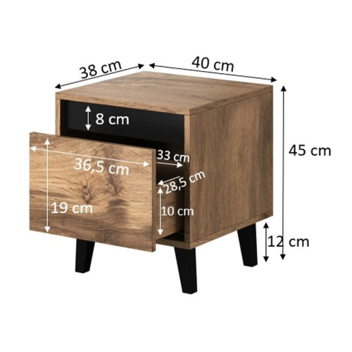 night cabinet NORD votan oak/antracyt DIOMMI CAMA-NORD-DWO/ANT-SZAFKA NOCNA night cabinet NORD votan oak/antracyt DIOMMI CAMA-NORD-DWO/ANT-SZAFKA NOCNA