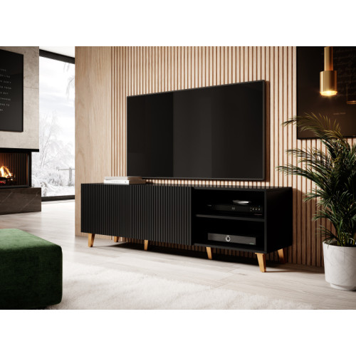 PAFOS TV stand 150 2D2K black/black DIOMMI CAMA-PAFOS-RTV-150-CZ/CZ PAFOS TV stand 150 2D2K black/black DIOMMI CAMA-PAFOS-RTV-150-CZ/CZ