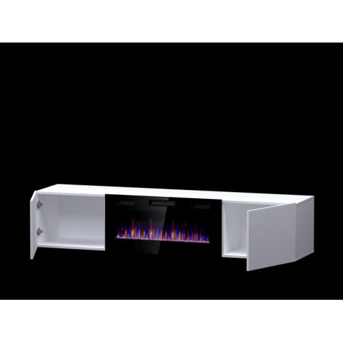 PAFOS EF TV stand 180 white/white with black legs DIOMMI CAMA-PAFOS-RTV-EF-BI/BI PAFOS EF TV stand 180 white/white with black legs DIOMMI CAMA-PAFOS-RTV-EF-BI/BI