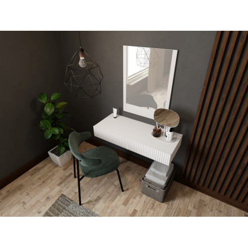 PAFOS vanity table ( hanging ) and mirror white/white DIOMMI CAMA-PAFOS-TOALETKA-BI/BI PAFOS vanity table ( hanging ) and mirror white/white DIOMMI CAMA-PAFOS-TOALETKA-BI/BI