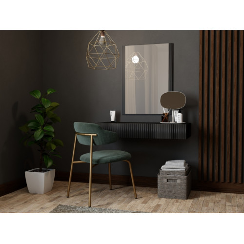 PAFOS vanity table ( hanging ) and mirror BLACK/BLACK DIOMMI CAMA-PAFOS-TOALETKA-CZ/CZ