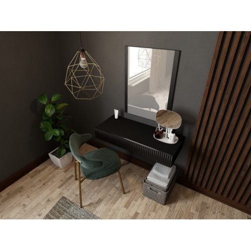 PAFOS vanity table ( hanging ) and mirror BLACK/BLACK DIOMMI CAMA-PAFOS-TOALETKA-CZ/CZ PAFOS vanity table ( hanging ) and mirror BLACK/BLACK DIOMMI CAMA-PAFOS-TOALETKA-CZ/CZ
