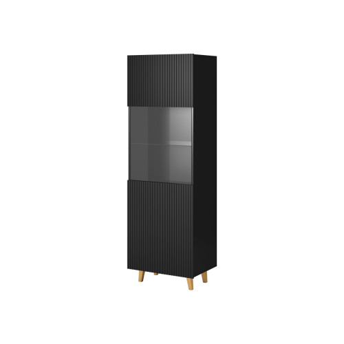 PAFOS Standing cabinet black/black DIOMMI CAMA-PAFOS-WITRYNA-CZ/CZ PAFOS Standing cabinet black/black DIOMMI CAMA-PAFOS-WITRYNA-CZ/CZ