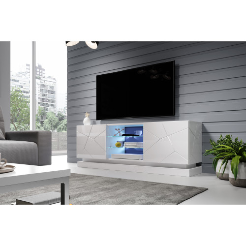 TV stand QIU 160 white DIOMMI CAMA-QIU-160-RTV-BIP