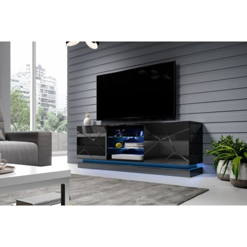 TV stand QIU 160 black DIOMMI CAMA-QIU-160-RTV-CZARNY