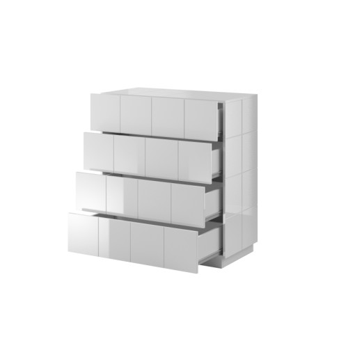 chest of drwewr KOM4S  REJA white gloss/white gloss DIOMMI CAMA-REJA-KOM4S-BI/BI