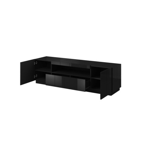 TV stand REJA black gloss/black gloss DIOMMI CAMA-REJA-RTV-CZ/CZ TV stand REJA black gloss/black gloss DIOMMI CAMA-REJA-RTV-CZ/CZ