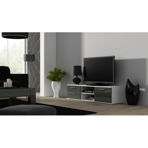 SOHO RTV140 white/grey DIOMMI CAMA-SOHO-RTV-140-BIAŁY/SZARY POŁYSK