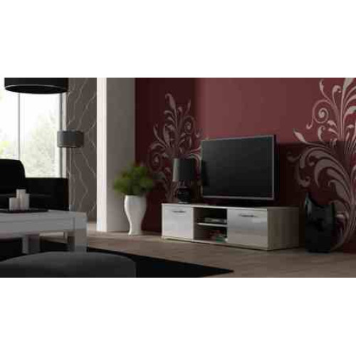 SOHO RTV140 sonoma oak/white DIOMMI CAMA-SOHO-RTV-140-SONOMA/BIAŁY POŁYSK