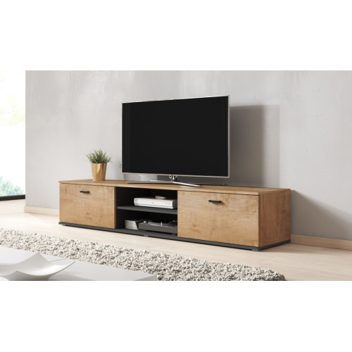 SOHO RTV180 lefkas oak/black DIOMMI CAMA-SOHO-RTV-180-DAB LEFKAS/CZARNY