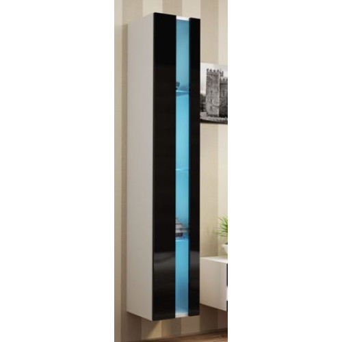 cabinet VIGO NEW WITR 180 white/black DIOMMI CAMA-VIGO-NEW-WITRYNA-BI/CZ