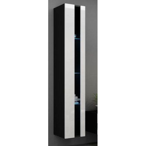 cabinet VIGO NEW WITR 180 black/white DIOMMI CAMA-VIGO-NEW-WITRYNA-CZ/BI