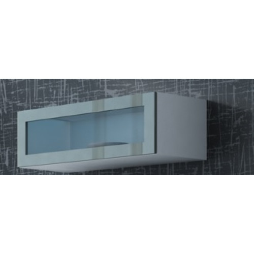 Glazed cabinet VIGO WITR 90 white/grey DIOMMI CAMA-VIGO-WITRYNA-90-SZKŁO-BI/SZ